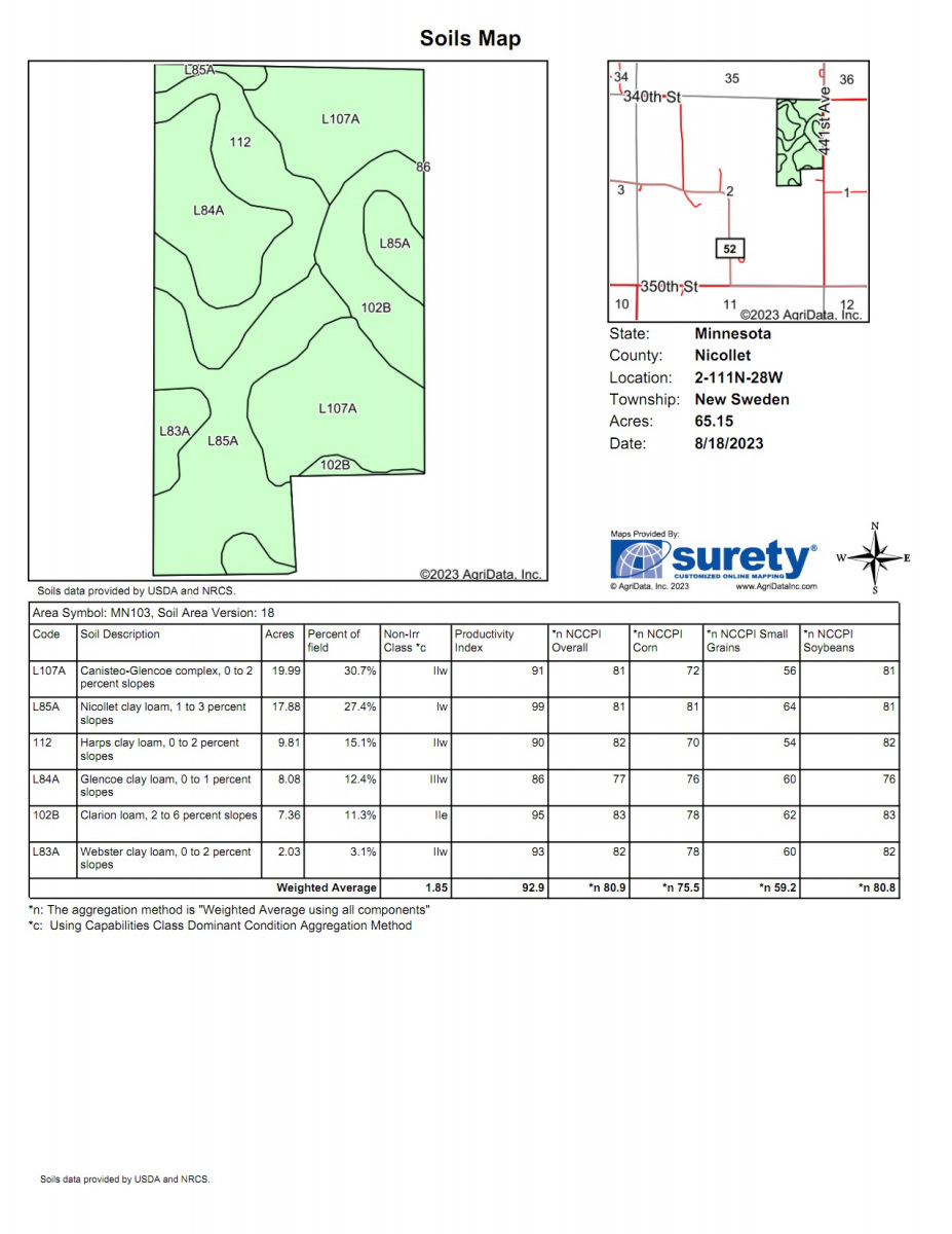253.01 Acres of Nicollet County Farmland Mages Land Company & Auction