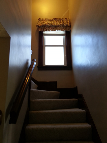 Stairways to upper level