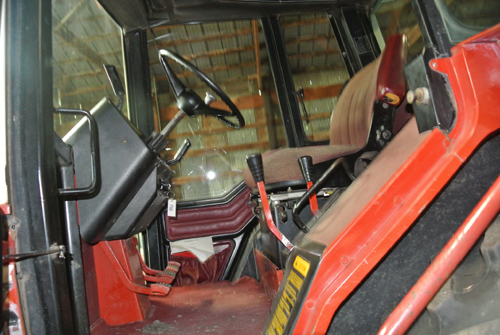 Inside tractor