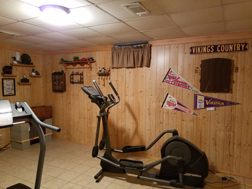 Lower level work out room